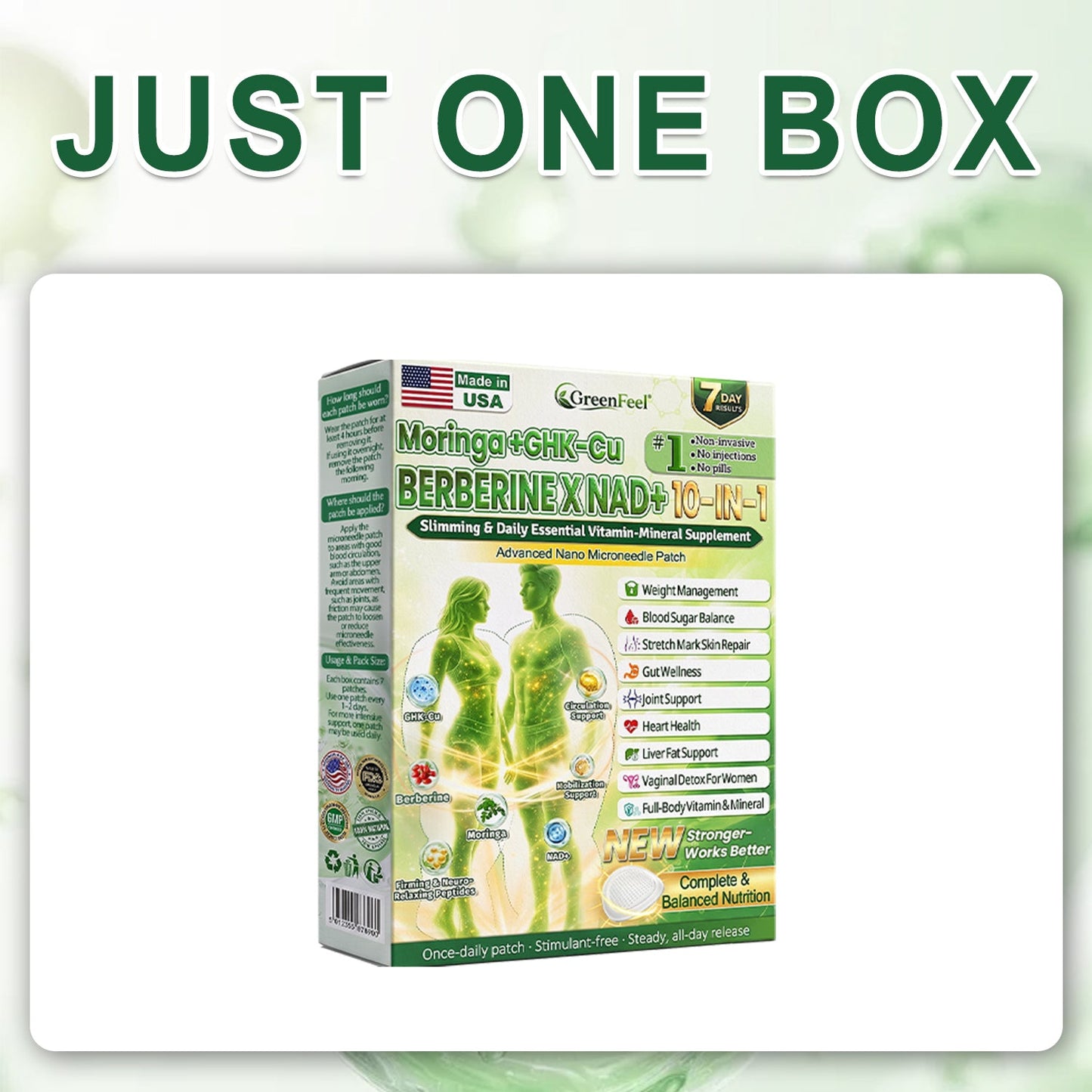 𝑶𝒇𝒇𝒊𝒄𝒊𝒂𝒍 𝑺𝒕𝒐𝒓𝒆 | 𝐍𝐞𝐰!🍀🍀𝐆𝐫𝐞𝐞𝐧𝐅𝐞𝐞𝐥® 𝐌𝐨𝐫𝐢𝐧𝐠𝐚 × 𝐁𝐞𝐫𝐛𝐞𝐫𝐢𝐧𝐞 × 𝐍𝐀𝐃+ 𝟏𝟎-𝐢𝐧-𝟏 𝐍𝐚𝐧𝐨 𝐌𝐢𝐜𝐫𝐨𝐧𝐞𝐞𝐝𝐥𝐞 𝐍𝐮𝐭𝐫𝐢𝐭𝐢𝐨𝐧 𝐏𝐚𝐭𝐜𝐡 🇺🇸 (𝐉𝐮𝐬𝐭 𝐨𝐧𝐜𝐞 𝐚 𝐝𝐚𝐲, 𝐯𝐢𝐬𝐢𝐛𝐥𝐞 𝐜𝐡𝐚𝐧𝐠𝐞𝐬 𝐢𝐧 𝟕 𝐝𝐚𝐲𝐬）𝘽𝙚𝙧𝙗𝙚𝙧𝙞𝙣𝙚 + 𝙈𝙤𝙧𝙞𝙣𝙜𝙖 𝙁𝙤𝙧𝙢𝙪𝙡𝙖 ✅ 𝐅𝐨𝐫 𝐨𝐛𝐞𝐬𝐢𝐭𝐲, 𝗟𝗼𝗼𝘀𝗲 𝘀𝗸𝗶𝗻,𝐝𝐢𝐚𝐛𝐞𝐭𝐞𝐬, 𝐬𝐥𝐞𝐞𝐩 𝐚𝐩𝐧𝐞𝐚, 𝐣𝐨𝐢𝐧𝐭 𝐢𝐬𝐬𝐮𝐞𝐬, 𝐚𝐧𝐝 𝐦𝐨𝐫𝐞💯💯